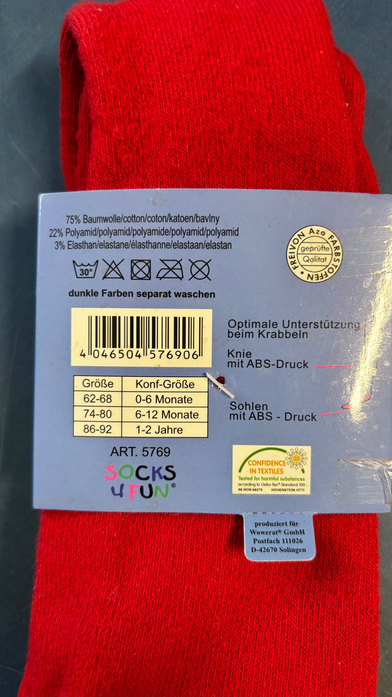 Sonderposten Babysocken Erdbeere 0-6 Monate