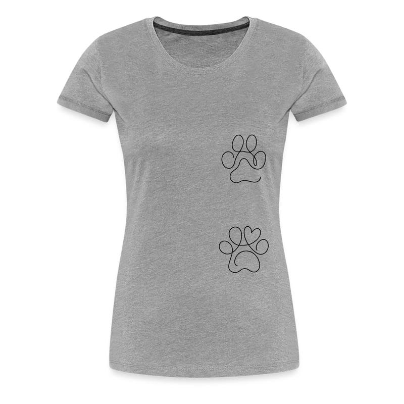 "Dog Mom" Frauen Premium T-Shirt - Grau meliert