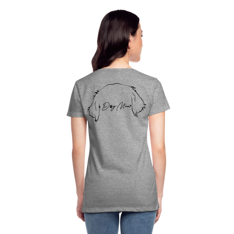 "Dog Mom" Frauen Premium T-Shirt - Grau meliert