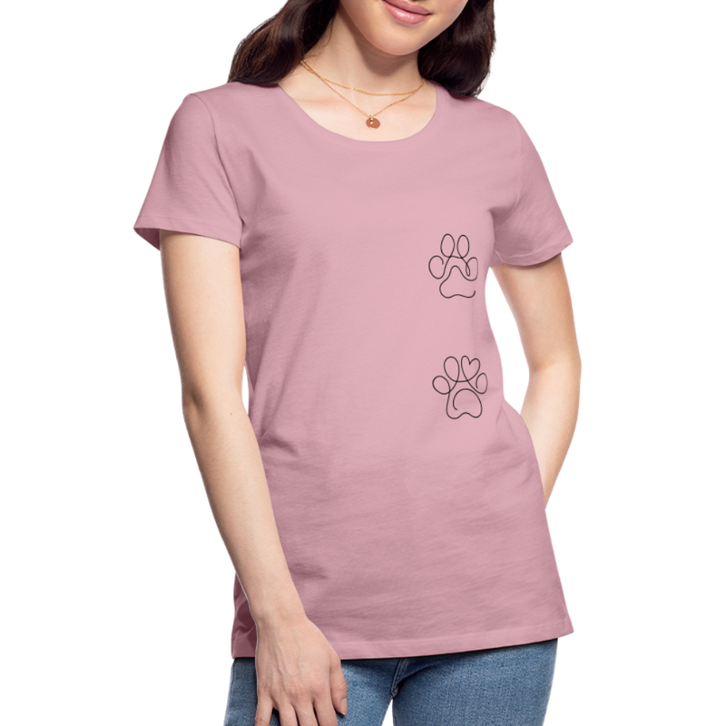 "Dog Mom" Frauen Premium T-Shirt - Hellrosa