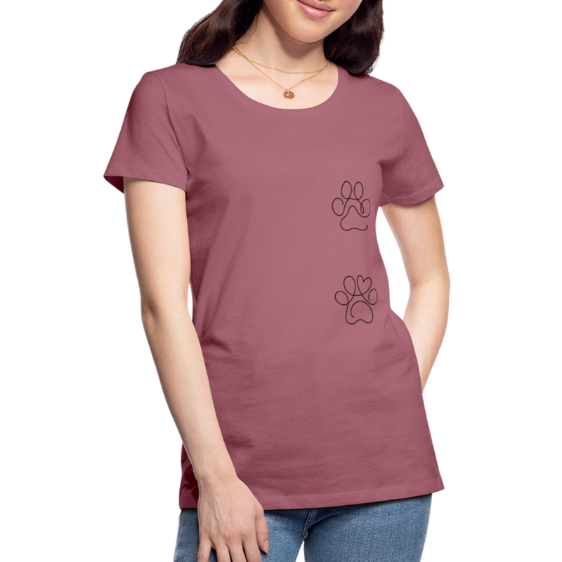 "Dog Mom" Frauen Premium T-Shirt - Malve