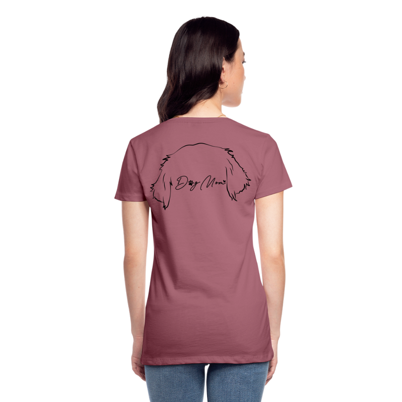 "Dog Mom" Frauen Premium T-Shirt - Malve