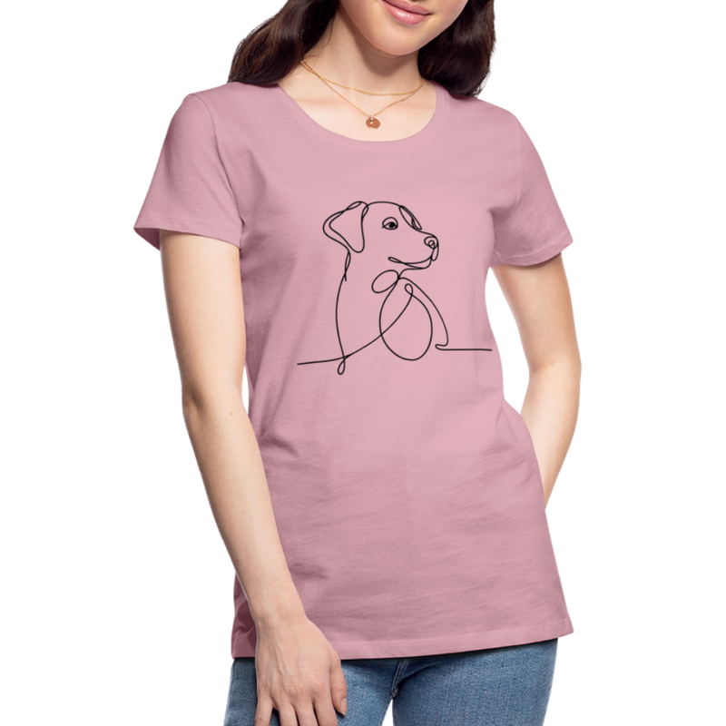 Premium T-Shirt Dog Lineart - Hellrosa