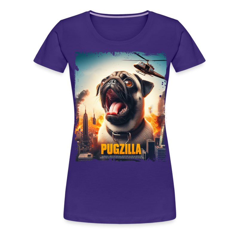 Premium T-Shirt Pugzilla Mops - Lila