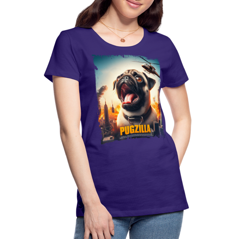 Premium T-Shirt Pugzilla Mops - Lila