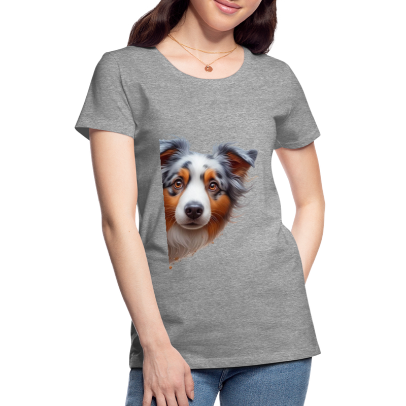 Premium T-Shirt Sweet Australian Sheperd - Grau meliert