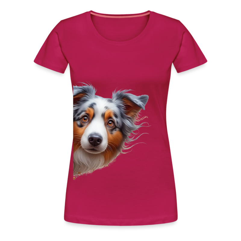 Premium T-Shirt Sweet Australian Sheperd - dunkles Pink