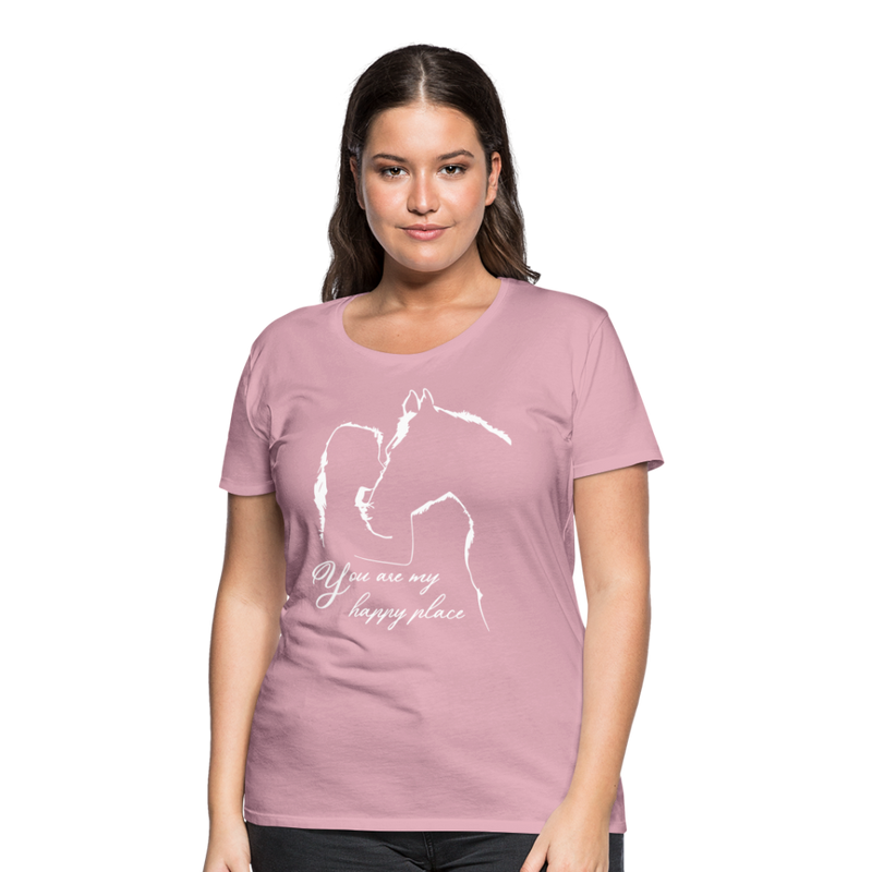 Frauen Premium T-Shirt You are my happy place - Hellrosa