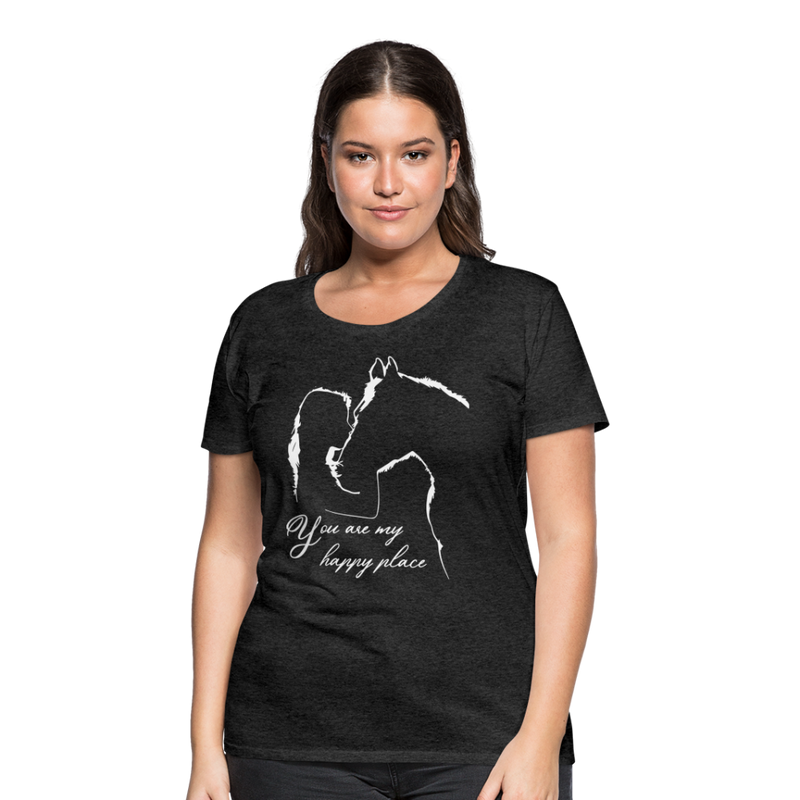 Frauen Premium T-Shirt You are my happy place - Anthrazit