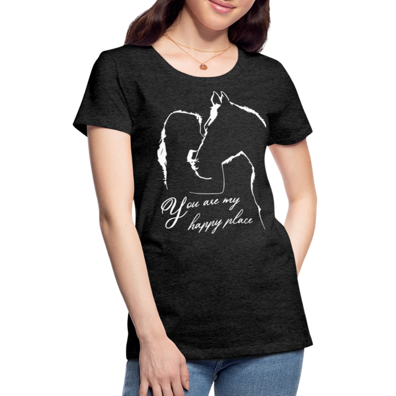 Frauen Premium T-Shirt You are my happy place - Anthrazit