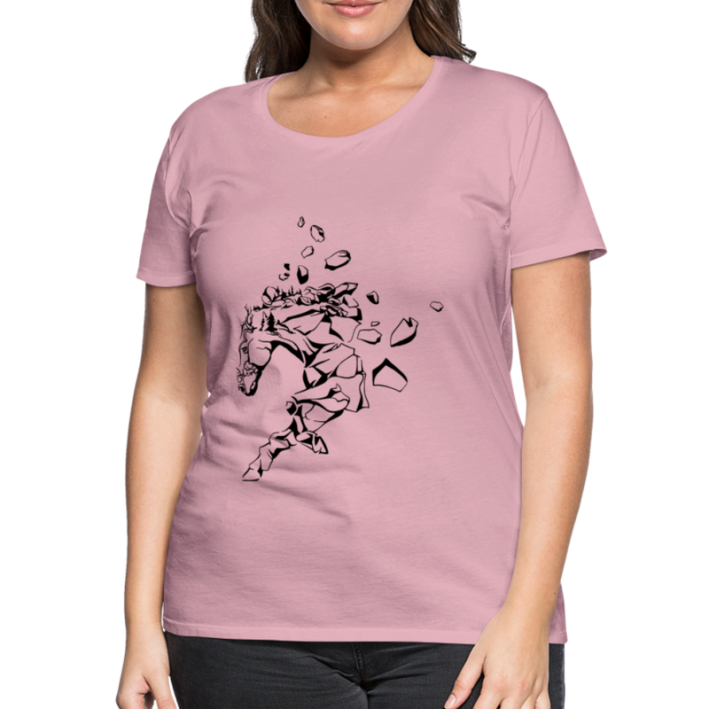 Frauen Premium T-Shirt Mosaik Horse - Hellrosa