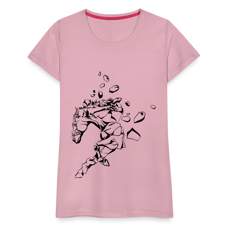 Frauen Premium T-Shirt Mosaik Horse - Hellrosa