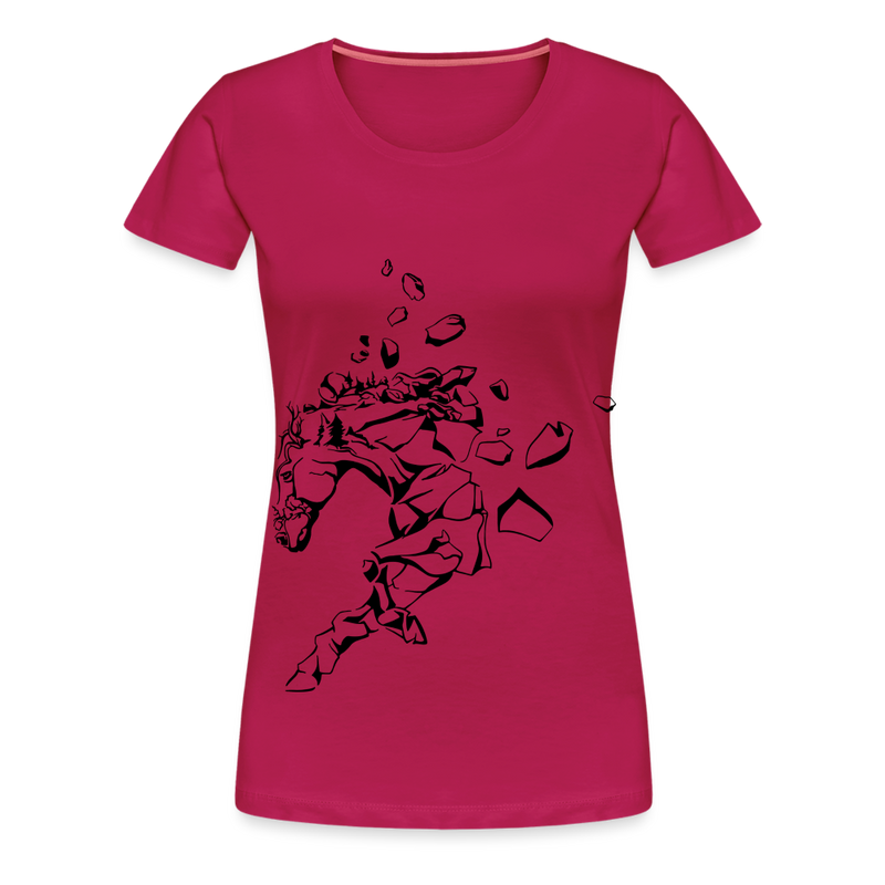 Frauen Premium T-Shirt Mosaik Horse - dunkles Pink