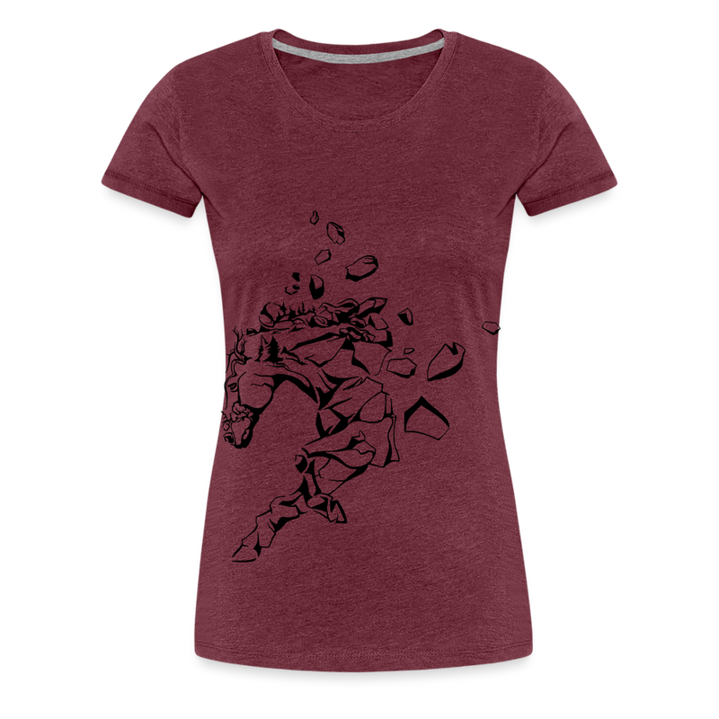 Frauen Premium T-Shirt Mosaik Horse - Bordeauxrot meliert