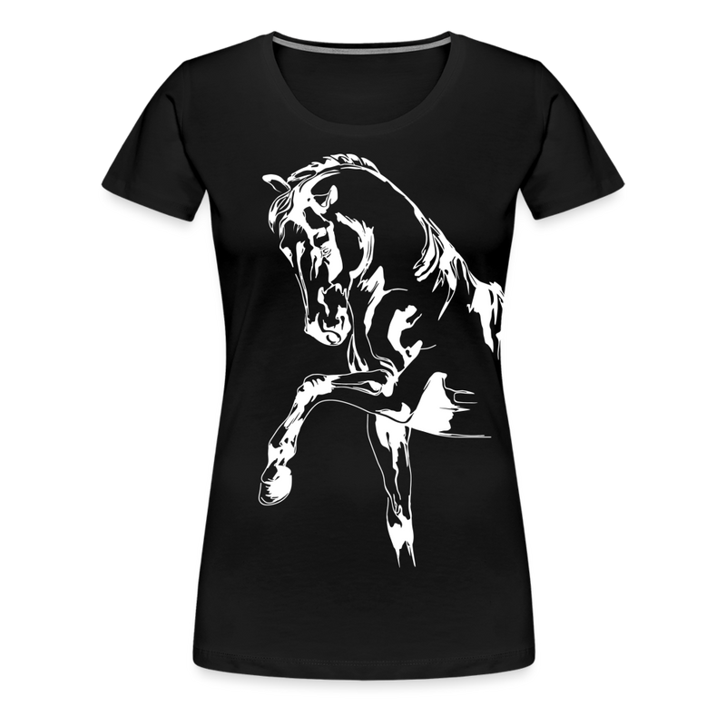 Frauen Premium T-Shirt Dressage - Schwarz