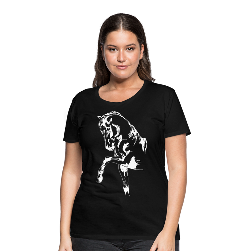 Frauen Premium T-Shirt Dressage - Schwarz