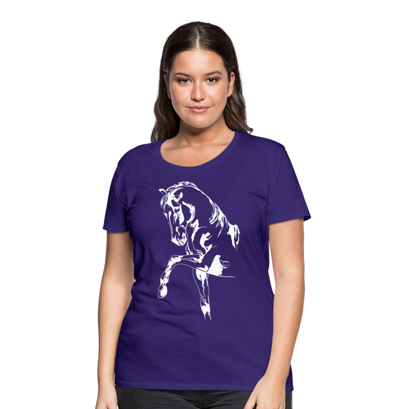 Frauen Premium T-Shirt Dressage - Lila