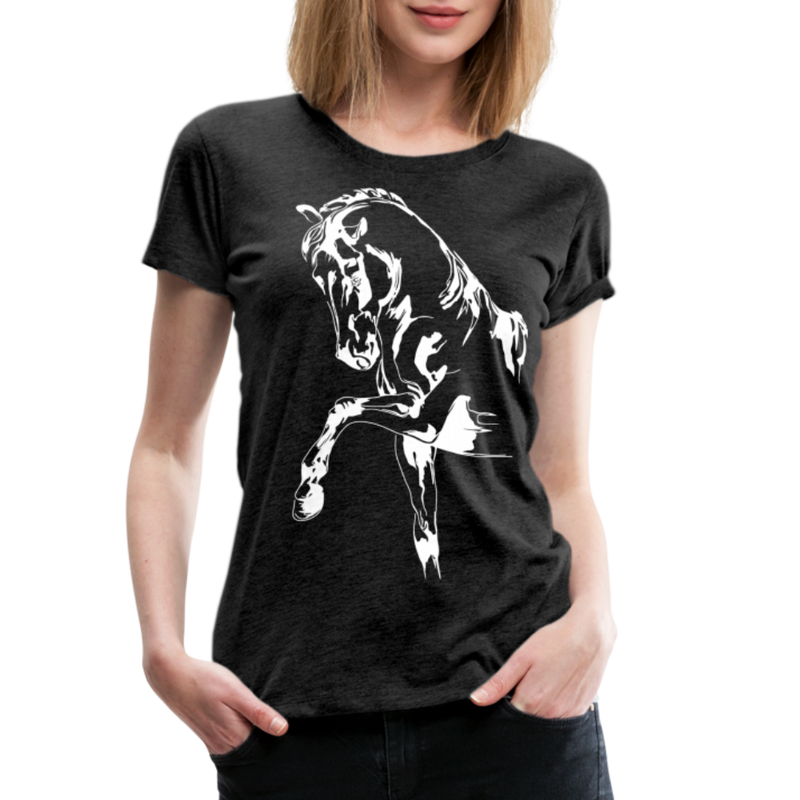 Frauen Premium T-Shirt Dressage - Anthrazit