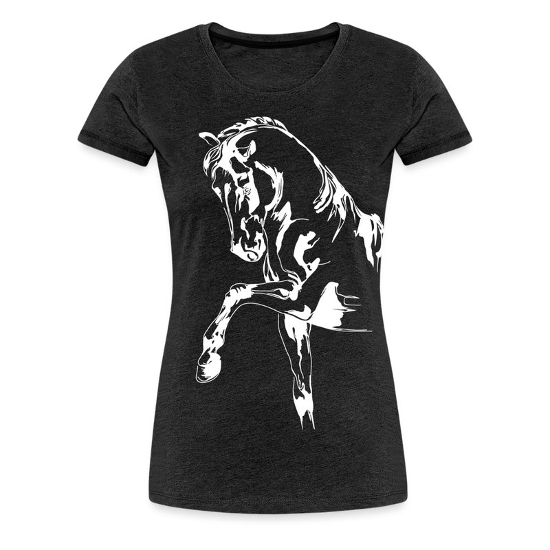 Frauen Premium T-Shirt Dressage - Anthrazit