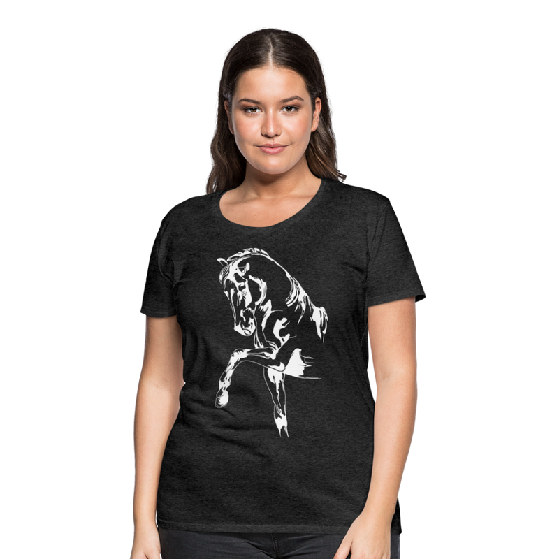 Frauen Premium T-Shirt Dressage - Anthrazit