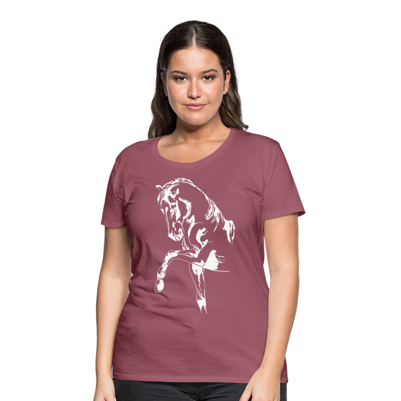 Frauen Premium T-Shirt Dressage - Malve