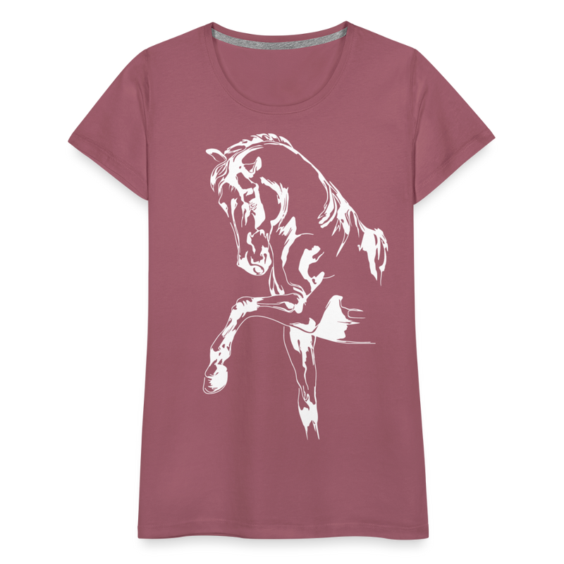 Frauen Premium T-Shirt Dressage - Malve