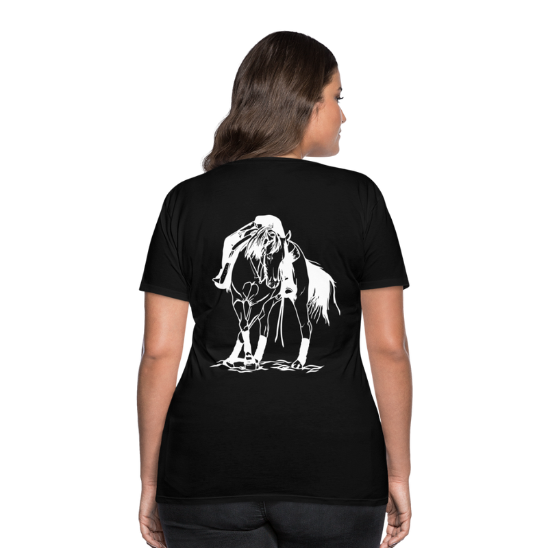 Frauen Premium T-Shirt Western Horse - Schwarz