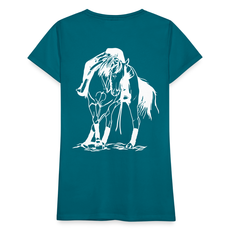 Frauen Premium T-Shirt Western Horse - Divablau