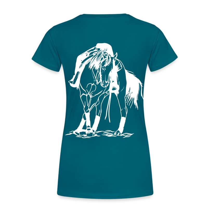 Frauen Premium T-Shirt Western Horse - Divablau