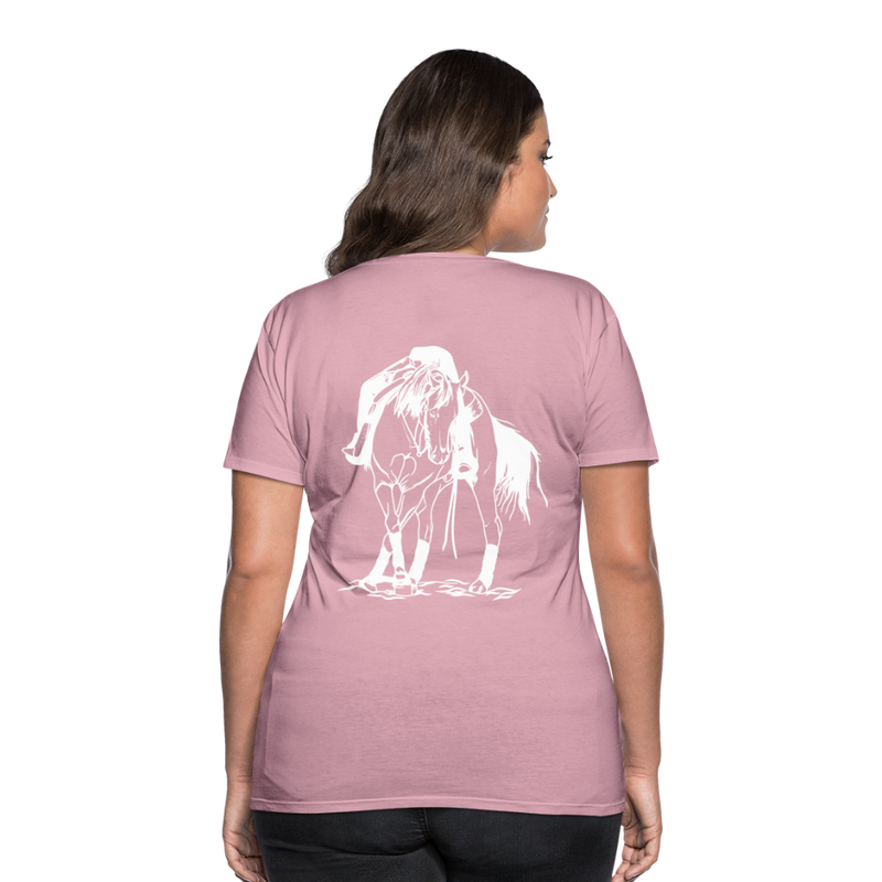 Frauen Premium T-Shirt Western Horse - Hellrosa