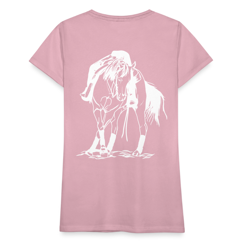 Frauen Premium T-Shirt Western Horse - Hellrosa