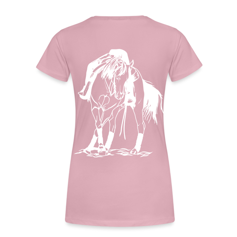 Frauen Premium T-Shirt Western Horse - Hellrosa