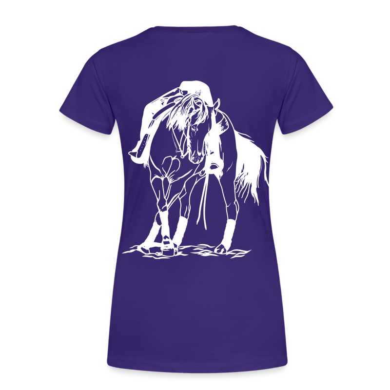 Frauen Premium T-Shirt Western Horse - Lila