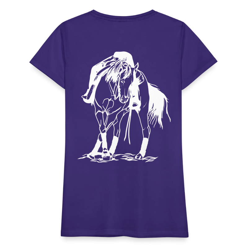 Frauen Premium T-Shirt Western Horse - Lila