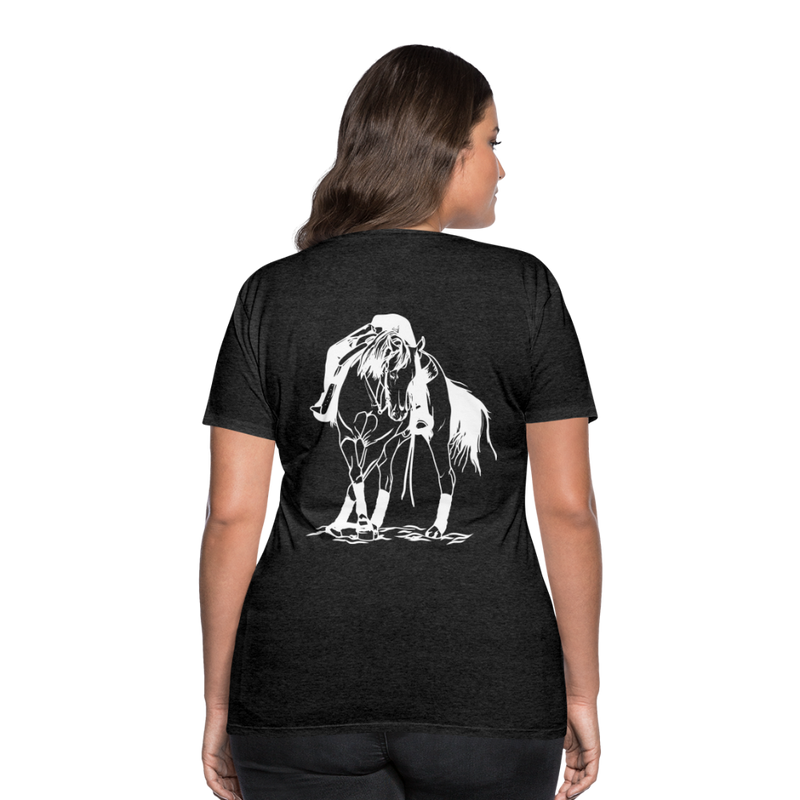 Frauen Premium T-Shirt Western Horse - Anthrazit