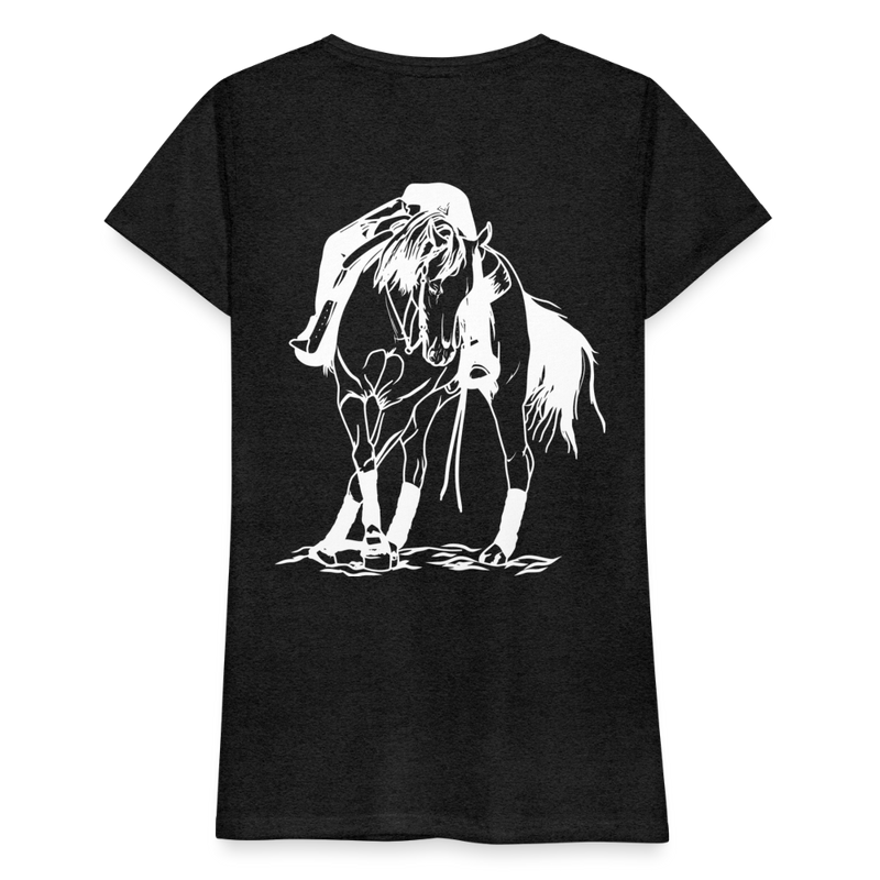 Frauen Premium T-Shirt Western Horse - Anthrazit