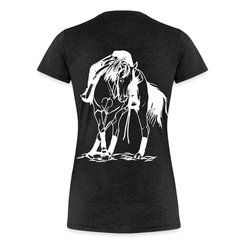 Frauen Premium T-Shirt Western Horse - Anthrazit