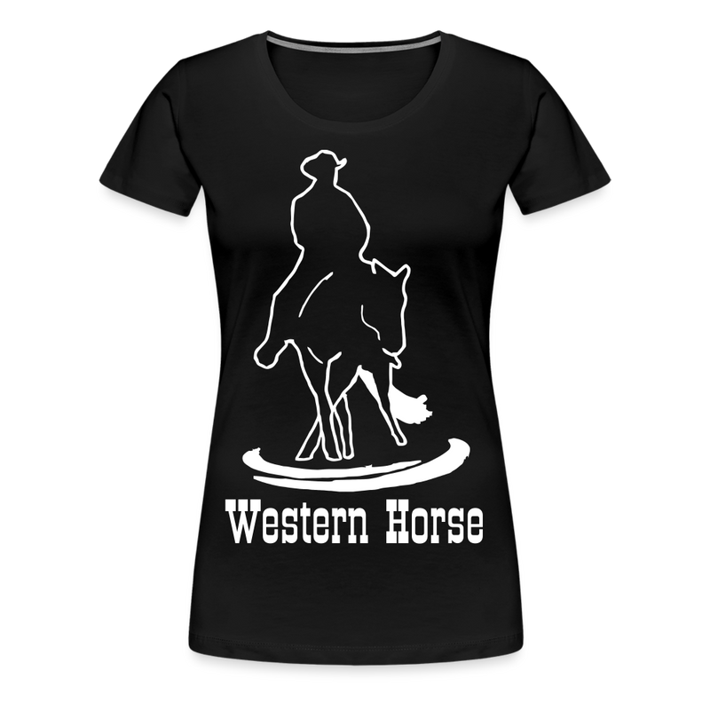 Frauen Premium T-Shirt Western - Schwarz