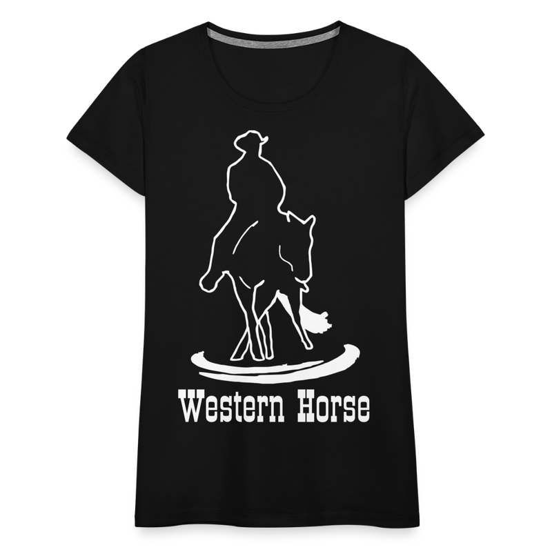 Frauen Premium T-Shirt Western - Schwarz