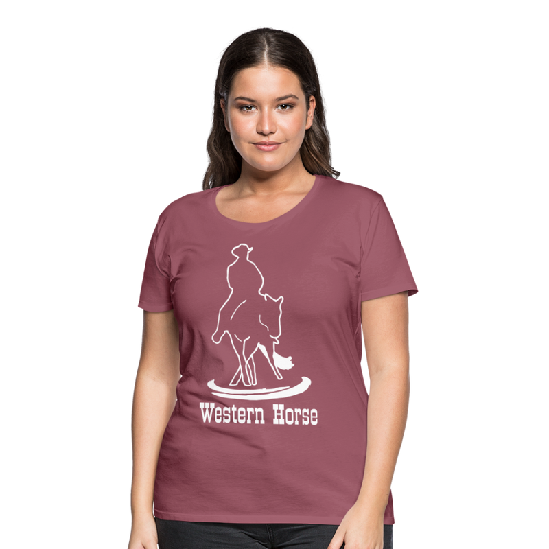 Frauen Premium T-Shirt Western - Malve