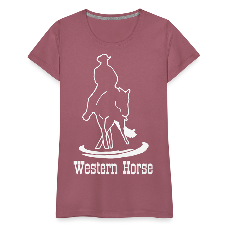 Frauen Premium T-Shirt Western - Malve