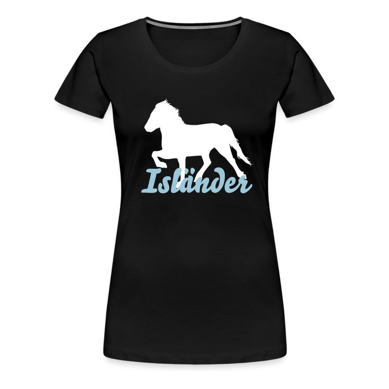 Frauen Premium T-Shirt Isländer - Schwarz