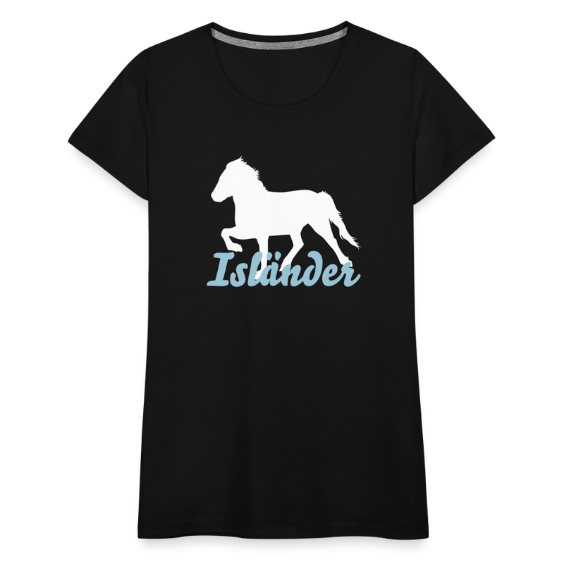 Frauen Premium T-Shirt Isländer - Schwarz