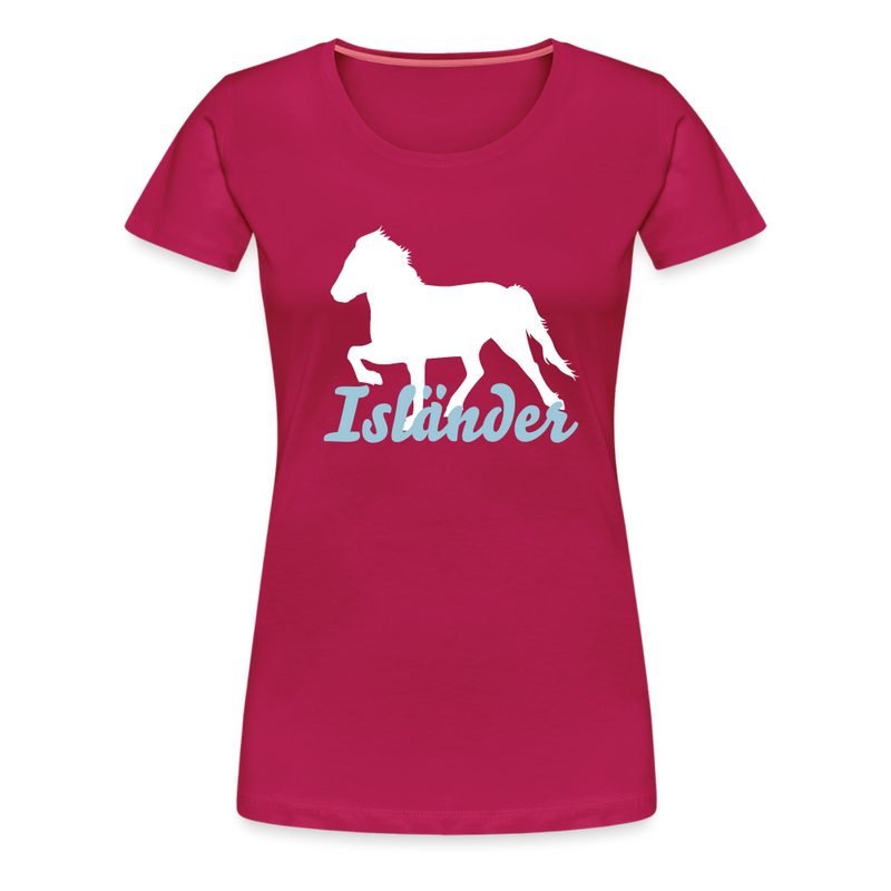 Frauen Premium T-Shirt Isländer - dunkles Pink