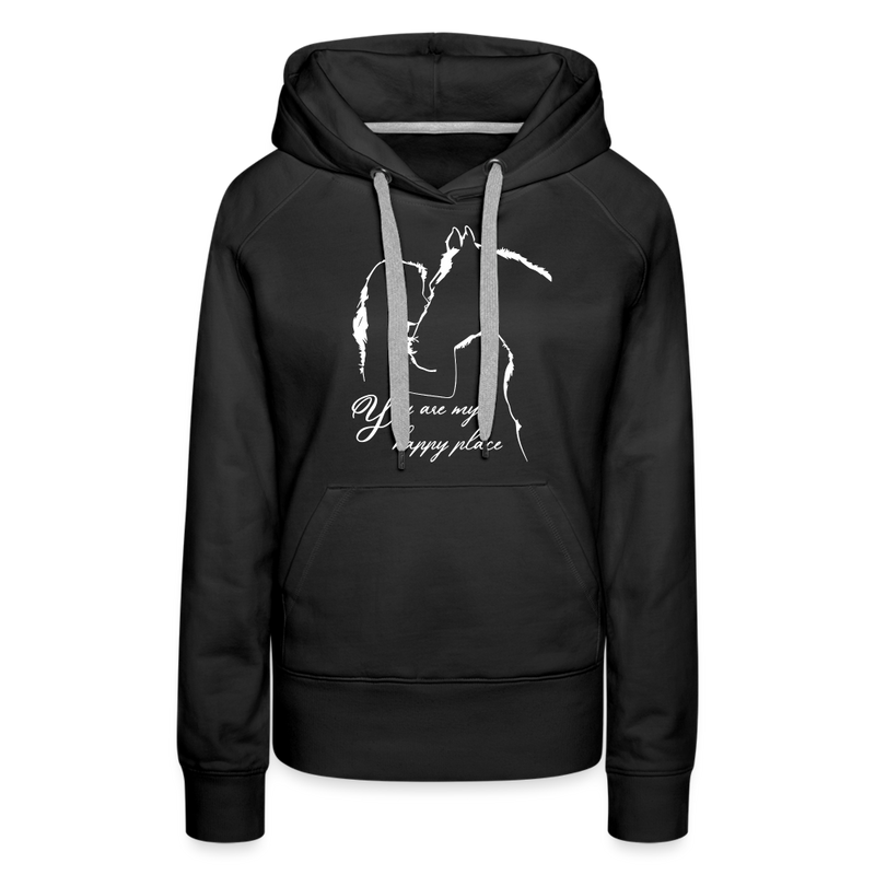 Frauen Premium Hoodie You are my happy place - Schwarz