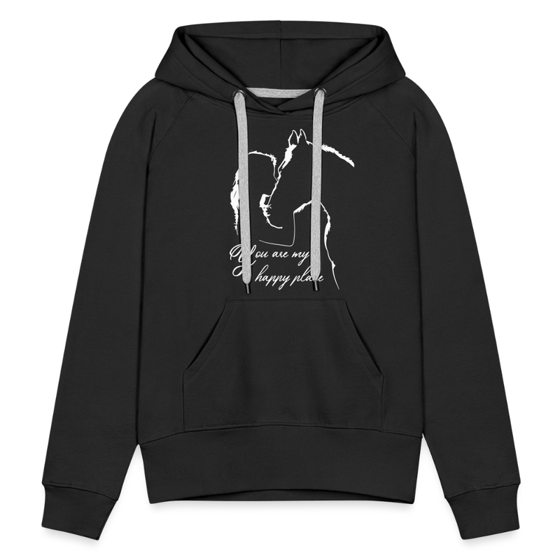 Frauen Premium Hoodie You are my happy place - Schwarz