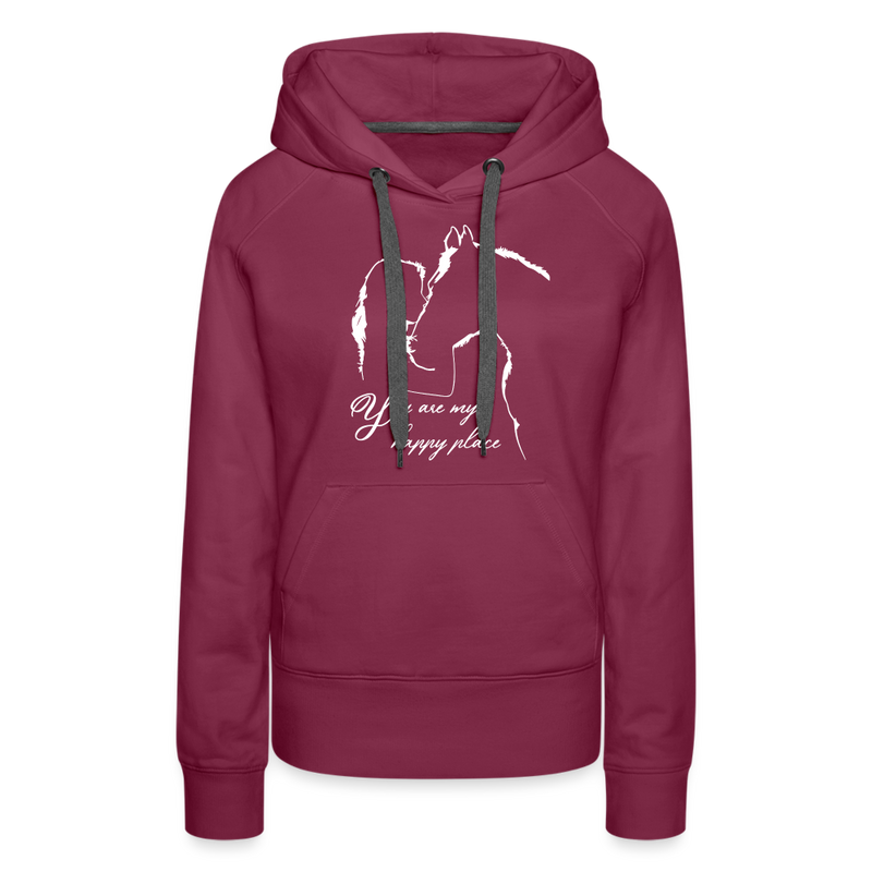 Frauen Premium Hoodie You are my happy place - Bordeaux