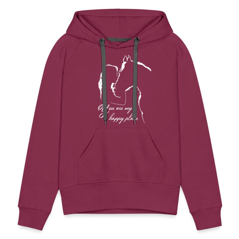 Frauen Premium Hoodie You are my happy place - Bordeaux