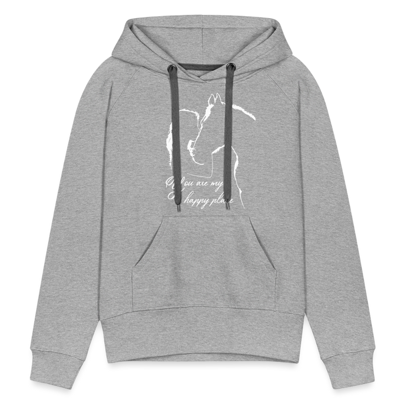 Frauen Premium Hoodie You are my happy place - Grau meliert