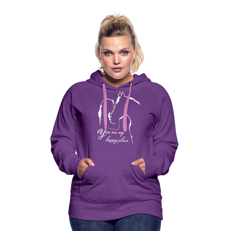 Frauen Premium Hoodie You are my happy place - Purple